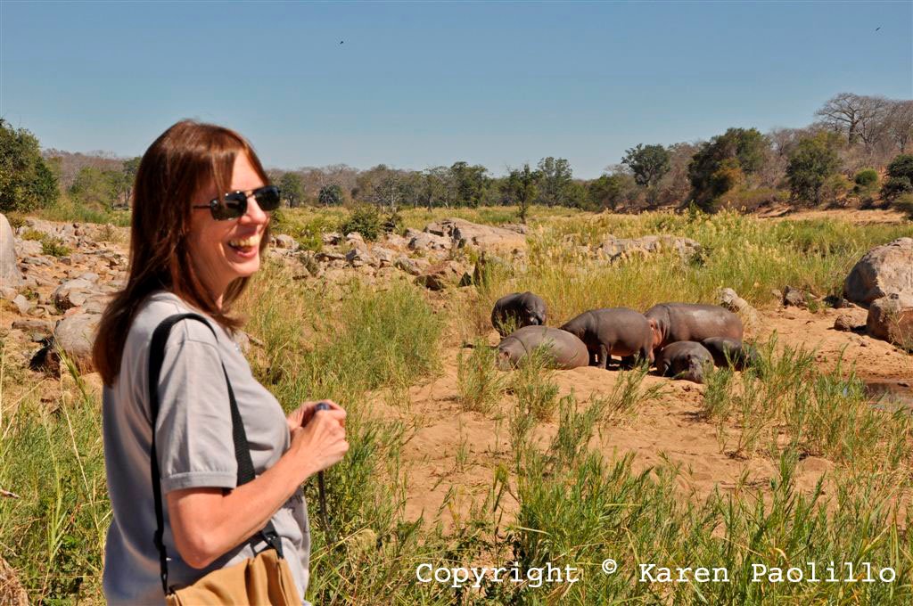 Raffle winner 2012 Teresa D’Amico New York, NY visits Turgwe Trust in July