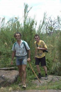 Jean and Cary Martin during a walk