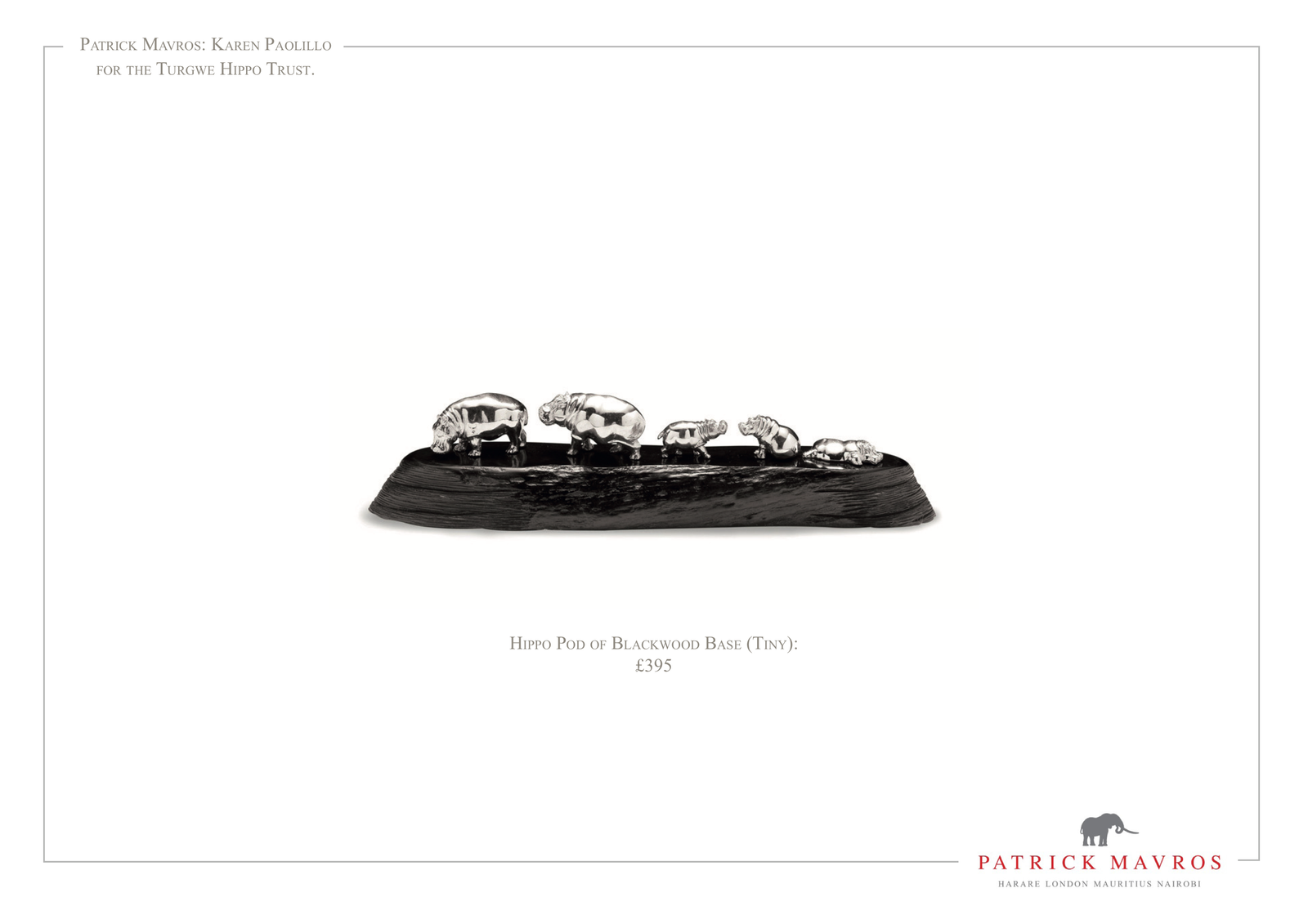 Win a Second Chance of a Piece of Patrick Mavros Amazing Work.